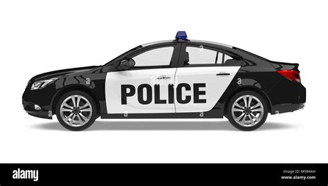 Police Car Isolated Stock Photo - Alamy