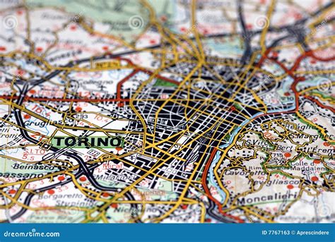 Turin On The Map - Italy Stock Photos - Image: 7767163