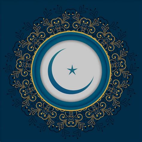 Free Vector | Moon and star islamic design