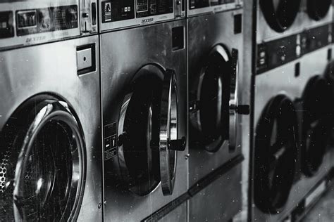 Grayscale Photo of Washing Machine · Free Stock Photo