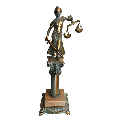 Vintage Blind Justice Statue | Chairish