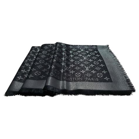 Louis Vuitton Monogram scarf Black Silk ref.242984 - Joli Closet