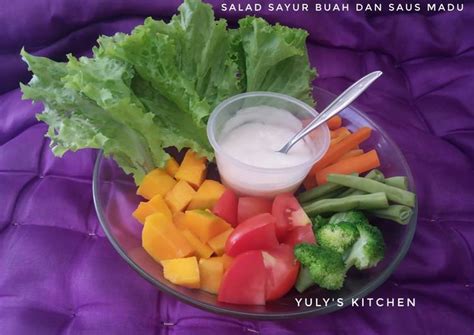 Tutorial membuat Salad Sayur Buah dan Saus Madu