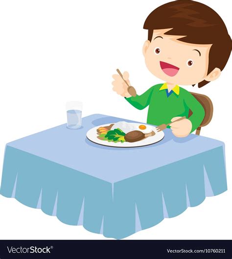 Cute Boy eating so happy and delicious Royalty Free Vector | Kindergarten games, Cartoon kids ...