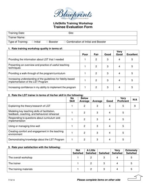 Training Evaluation Report Template