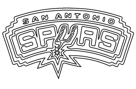 San Antonio Spurs Logo Coloring Page - Free Printable Coloring Pages