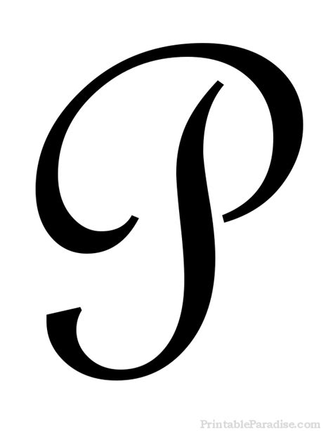 Printable Cursive Letter P | Cursive letters, Lettering alphabet, Fancy letters