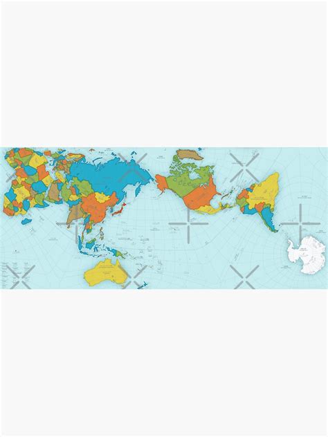 "authagraph world map" Sticker by AsKartongs | Redbubble