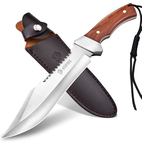 Buy NedFoss Hunting Knife, 13'' Fixed Blade Bushcraft Knife with Sheath, 7'' Full-tang Hunting ...