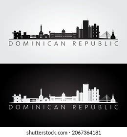 Dominican Republic Skyline Landmarks Silhouette Black Stock Vector (Royalty Free) 2067364181 ...