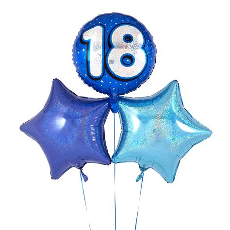 Buy Blue 18th Birthday Balloon Bouquet - DELIVERED INFLATED! for GBP 16 ...
