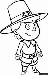 Pilgrim Coloring Page  Easy Drawing Guides sketch template