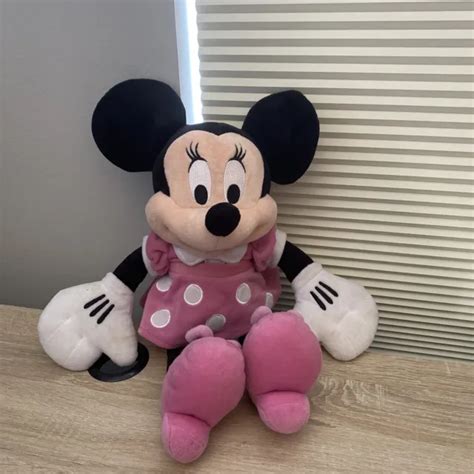 DISNEY STORE EXCLUSIVE Minnie Mouse Plush Patch Stuffed Pink Polka Dot ...