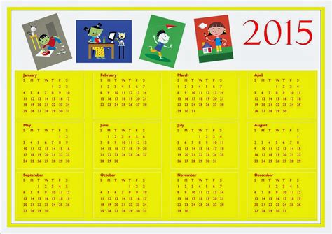 Free Printable 2015 Calendar For Kids ~ Parenting Times