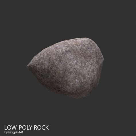 3d model of low-poly rock