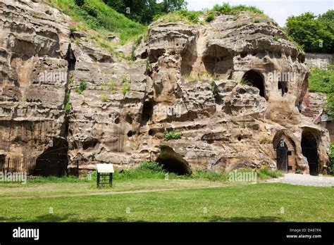 Caves below Nottingham Castle, Nottingham, Nottinghamshire, England ...