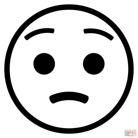 Worried Smiley Face Emoji Coloring Pages Printable Images And Photos | The Best Porn Website