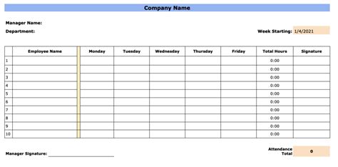 Free employee attendance sheet templates (Excel and PDF)