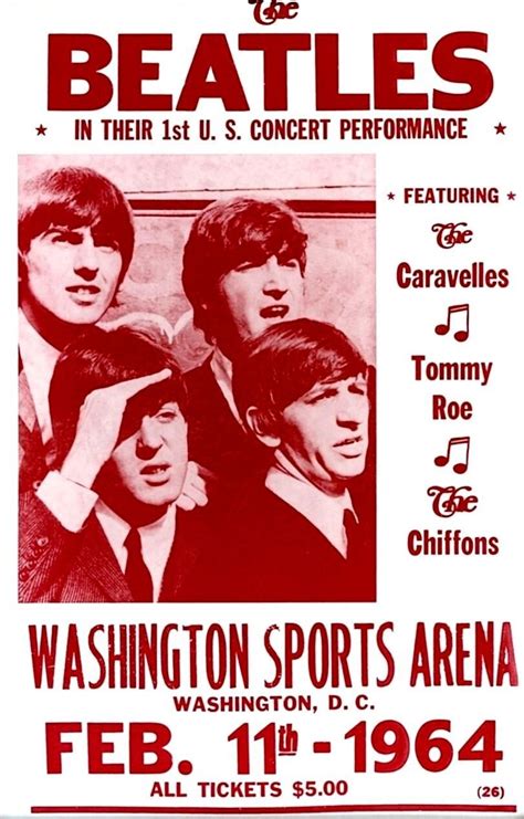 The Beatles at Washington Arena vintage concert poster re | Etsy