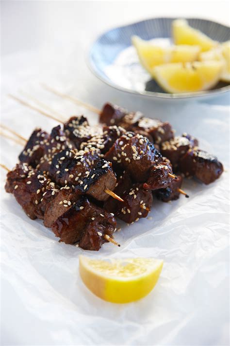 Beef Skewers with Asian Marinade - Little Big H