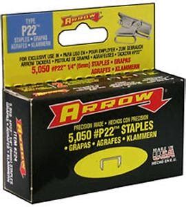 Arrow 1/4" Staples For P22 Stapler (12 Boxes of 5000 Staples) at ...