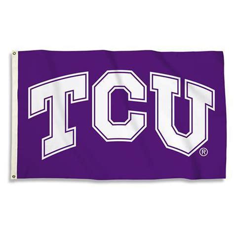 TCU Texas Christian Horned NCAA Purple Logo Flag - Dragon Sports