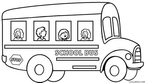 Printable School Bus Coloring Page For Kids | Cool2bKids