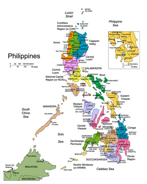 Detailed administrative map of Philippines | Philippines | Asia ...