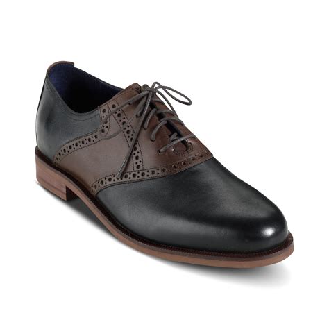 Lyst - Cole haan Carter Saddle Shoes in Black for Men