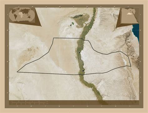 Al Minya, Egypt. Low-res Satellite. Major Cities Stock Illustration - Illustration of contour ...