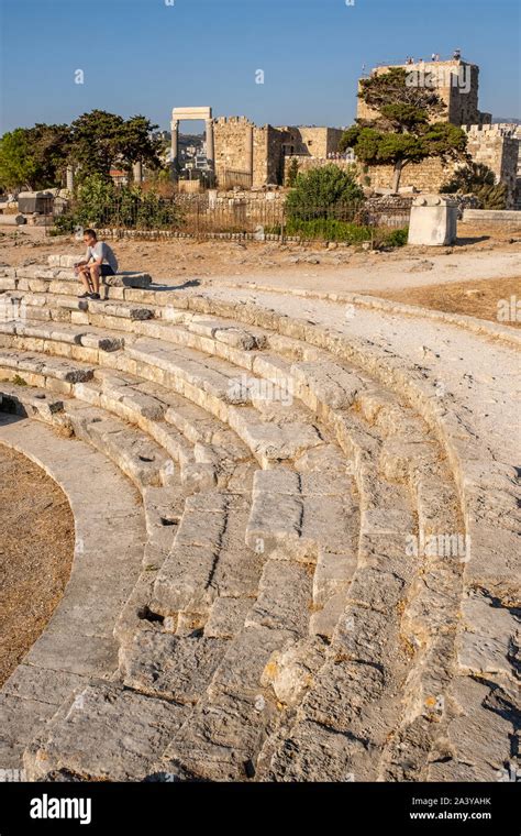 Roman theatre, Archaeological site, Byblos, Lebanon Stock Photo - Alamy