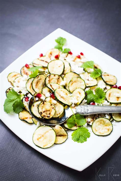 Grilled Courgette Salad With Feta And Pomegranate: Perfect Summer Salad