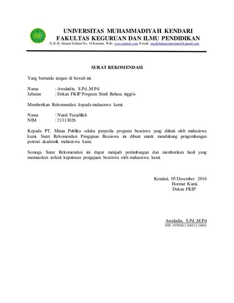 Surat Rekomendasi Pengawas Untuk Calon Kepala Sekolah - Delinewstv