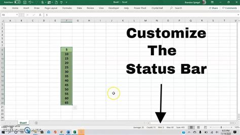 How To Use And Customize The Status Bar In Excel Tutorial Excel | Images and Photos finder