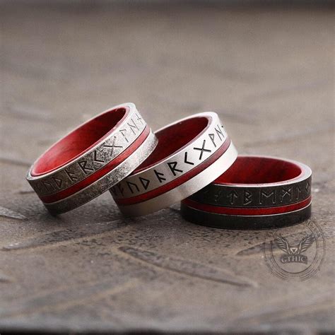 Norse Viking Runes Stainless Steel Ring – GTHIC