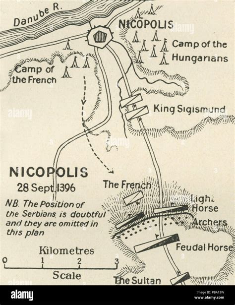 Battle of Nicopolis map Stock Photo - Alamy