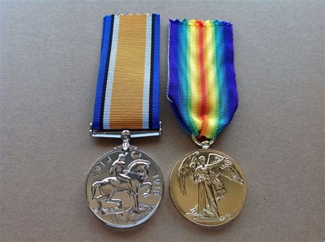 WWI MEDAL PAIR BRITISH WAR AND VICTORY MEDALS | ANZAC | WORLD WAR I ...