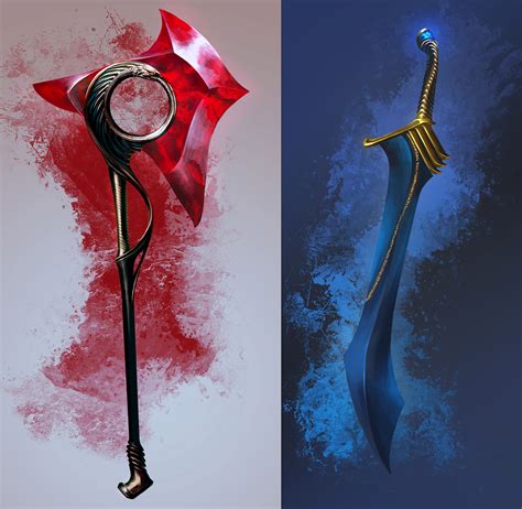 ArtStation - Two mystic weapons