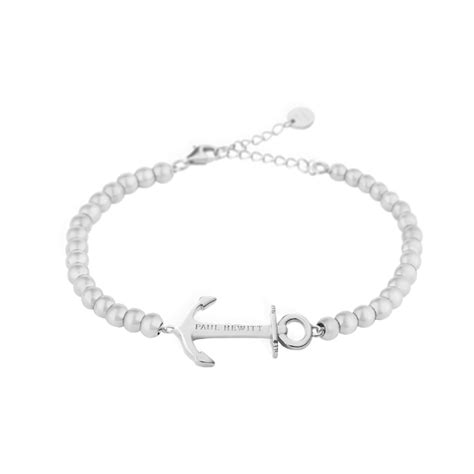 Paul Hewitt Silver Beads Anchor Bracelet – Temelli Jewellery