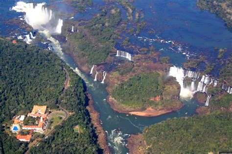 Aerial view of Iguassu Falls in Brazil - Geographic Media