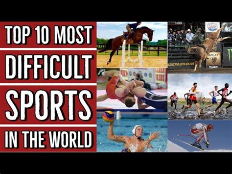 Top 10 Most Difficult Sports In The World | Toughest Sports - YouTube