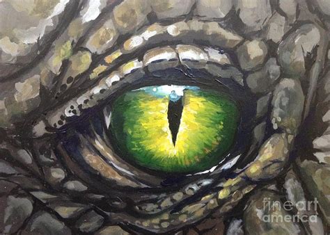 Reptile Eye Painting by June Huff - Pixels