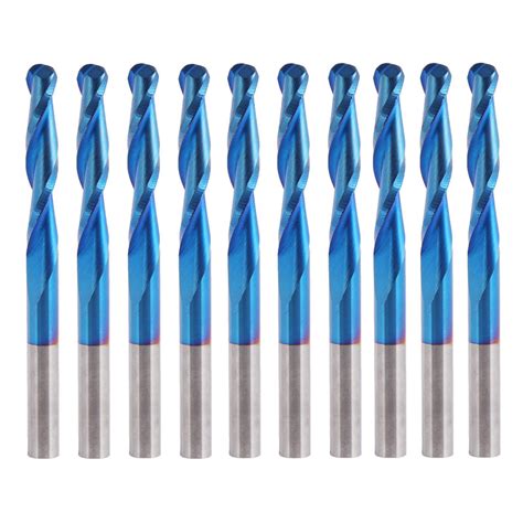 CNC Router Bits, Ball Nose, 3.175mm 2-Flute, 10pcs – FoxAlien