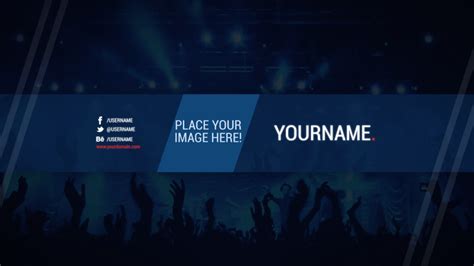 Free Concert YouTube Banner Template | 5ergiveaways