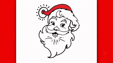 Santa Claus Face Drawing at PaintingValley.com | Explore collection of Santa Claus Face Drawing