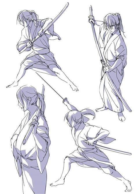 Sword Poses Drawing Reference Drawing Poses Anime Poses Reference | The ...