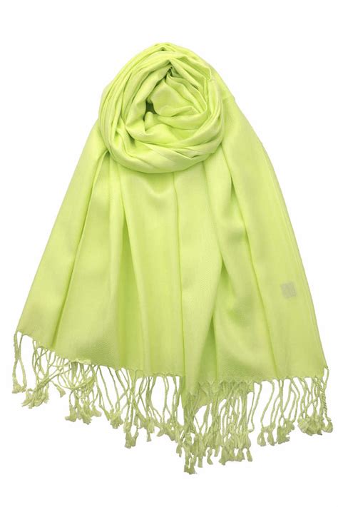 Lime Green Pashmina Shawl Wrap Scarf - US Wholesale Scarves