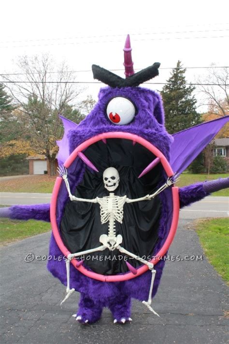 Coolest Homemade Purple People Eater Costume