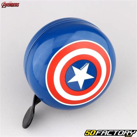 Sonnette de vélo, trottinette enfant Captain America bleue - Pièce