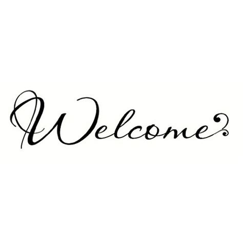 Welcome Wall Vinyl Sticker Decals Entryway Decor 6x22.5 - Black ...